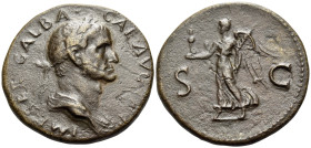 Galba, 68-69. Sestertius (Orichalcum, 34 mm, 22.29 g, 6 h), Rome, circa late summer-October 68. IMP SER GALBA CAE AVG [TR P] Laureate and draped bust ...