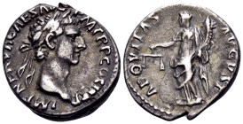 Nerva, 96-98. Denarius (Silver, 18 mm, 3.36 g, 6 h), Rome, 97. IMP NERVA CAES AVG PM TR P COS II P P Laureate head of Nerva to right. Rev. AEQVITAS AV...