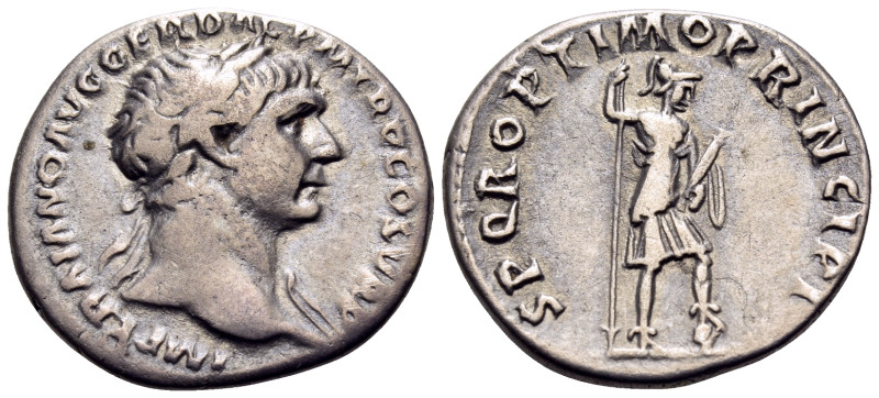 Trajan, 98-117. Denarius (Silver, 18.5 mm, 3.08 g, 6 h), Rome, 103-107. IMP TRAI...