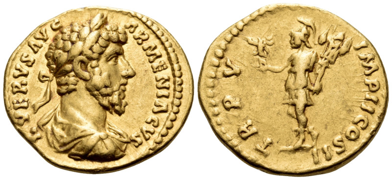 Lucius Verus, 161-169. Aureus (Gold, 19.5 mm, 7.19 g, 6 h), Rome, 164-165. L VER...