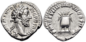 Commodus, 177-192. Denarius (Silver, 18.5 mm, 2.70 g, 12 h), Rome, 184. M COMM ANTON AVG PIVS BRIT Laureate head of Commodus to right. Rev. P M TR P V...