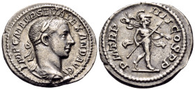 Severus Alexander, 222-235. Denarius (Silver, 20.5 mm, 3.24 g, 6 h), Rome, 225. IMP C M AVR SEV ALEXAND AVG Laureate and draped bust of Severus Alexan...