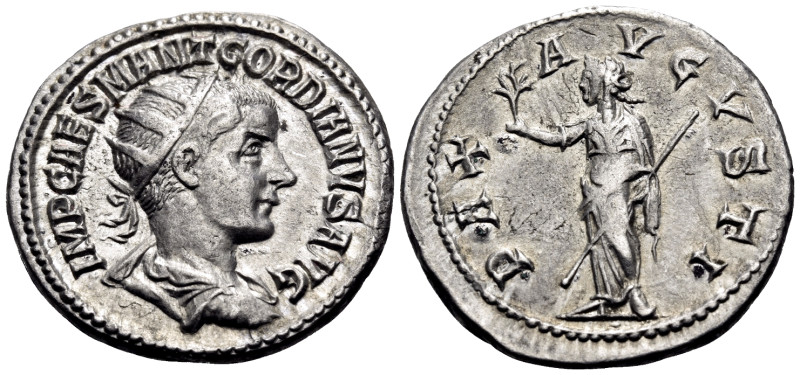 Gordian III, 238-244. Antoninianus (Silver, 22 mm, 4.68 g, 6 h), Antioch, 238-23...