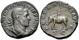 Philip I, AD 244-249. Sestertius (Orichalcum, 29.5 mm, 17.19 g, 12 h), Struck for the Ludi Saeculares (Secular Games), commemorating the 1000th annive...