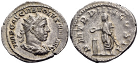 Volusian , AD 251-253. Antoninianus (Silver, 22 mm, 3.26 g, 6 h), Rome, 253. IMP CAE C VIB VOLVSIANO AVG Radiate, draped and cuirassed bust of Volusia...