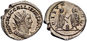 Gallienus, 253-268. Antoninianus (Billon, 21.5 mm, 3.96 g, 6 h), Samosota, 256-260. IMP C P LIC GALLIENVS P F AVG Radiate, draped and cuirassed bust o...