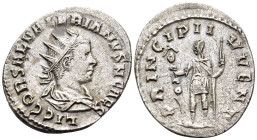 Saloninus, as Caesar, 258-260. Antoninianus (Silver, 23 mm, 3.01 g, 5 h), Rome. LIC COR SAL VALERIANVS N CAES Radiate, draped and cuirassed bust of Sa...