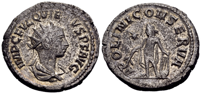 Quietus, usurper, 260-261. Antoninianus (Billon, 21 mm, 3.90 g, 6 h), Samosata. ...