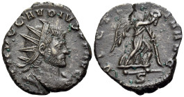 Claudius II Gothicus, 268-270. Antoninianus (Billon, 19 mm, 2.20 g, 6 h), Mediolanum. [IM]P CLAVDIVS p F AVG Radiate, draped and cuirassed bust of Cla...