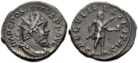 Postumus, Romano-Gallic Emperor, 260-269. Antoninianus (Billon, 22 mm, 4.71 g, 7 h), Treveri, 266-267. IMP C POSTVMVS P F AVG Radiate, draped and cuir...