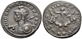 Probus, 276-282. Antoninianus (Billon, 24 mm, 3.25 g, 11 h), Serdica, 277. IMP C M AVR PROBVS AVG Helmeted, radiate and cuirassed bust of Probus to le...
