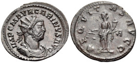 Carinus, 283-285. Antoninianus (Billon, 24 mm, 3.32 g, 12 h), Lugdunum, 283-284. IMP C M AVR CARINVS AVG Radiate, draped and cuirassed bust of Carinus...