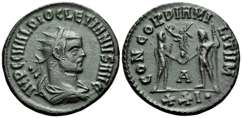 Diocletian, AD 284-305. Antoninianus (Billon, 22 mm, 3.64 g, 12 h), Cyzicus, 284...