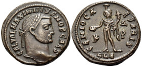 Maximinus II, As Caesar, AD 305-309. Follis (Bronze, 24 mm, 7.93 g, 12 h), Alexandria, 308-310. GAL VAL MAXIMINVS NOB CAES Laureate head of Maximinus ...