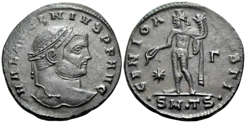 Licinius I, AD 308-324. Follis (Bronze, 27 mm, 7.07 g, 12 h), Thessalonica, 308-...
