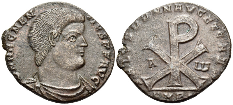 Magnentius, 350-353. Double Maiorina (Bronze, 26.5 mm, 6.63 g, 6 h), Ambianum. D...