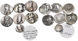 KINGS OF PARTHIA. Circa 1st century AD-3rd century AD. (Silver, 24.40 g). Lot of seven (7) silver Parthian and Indian drachms, varied rulers; mostly t...