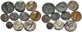 ROMAN IMPERIAL & PROVINCIAL. Circa 1st-4th century. (Bronze, 75.00 g). Large lot of ten (10) Roman imperial and provincial bronze and billion coins, v...