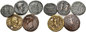 ROMAN IMPERIAL & PROVINCIAL. Circa 1st-4th century. (Bronze, 43.85 g). Lot of five (5) Roman imperial and provincial bronzes, some with surfaces issue...