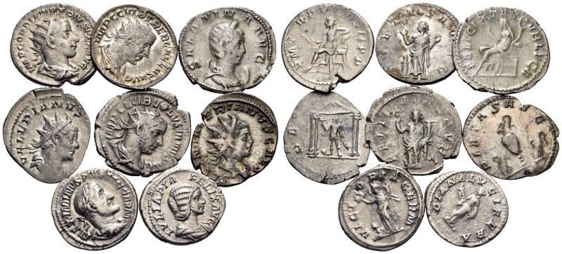 ROMAN IMPERIAL. Circa 3rd century, 193-260. (Silver, 26.35 g). Large lot of eigh...