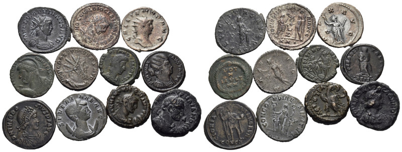 ROMAN IMPERIAL & PROVINCIAL. 3rd-4th century. (Bronze, 47.00 g). Large lot of se...