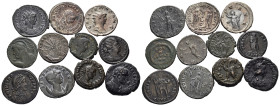 ROMAN IMPERIAL & PROVINCIAL. 3rd-4th century. (Bronze, 47.00 g). Large lot of seven bronze, billon and potin Roman coins, varied patination and surfac...