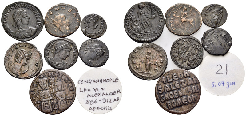 LATE ROMAN & BYZANTINE. Circa 3rd-9th century. (Bronze, 22.20 g). Large lot of s...
