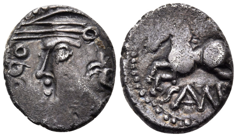 GAUL, Central Gaul. Sequani. Circa 70-40 BC. Quinarius (Silver, 14 mm, 1.95 g, 6...