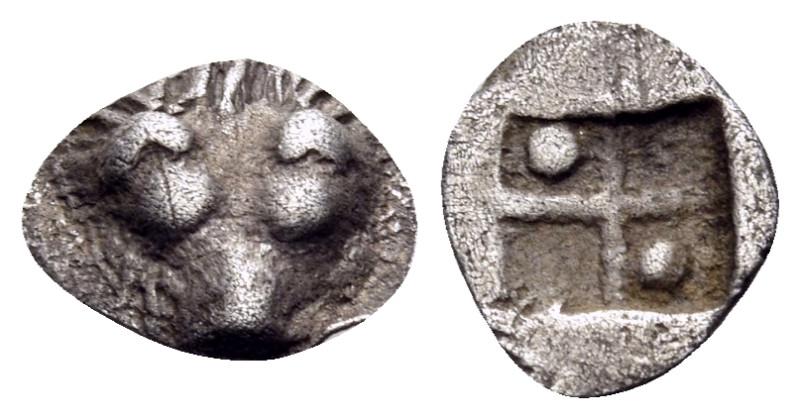CIMMERIAN BOSPOROS. Pantikapaion. Circa 470-460 BC. Tetartemorion (Silver, 7 mm,...