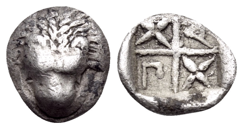 CIMMERIAN BOSPOROS. Pantikapaion. Circa 438/7-430 BC. Hemiobol (Silver, 8 mm, 0....
