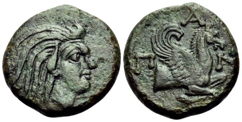 CIMMERIAN BOSPOROS. Pantikapaion. Circa 310-304/3 BC. (Bronze, 16 mm, 3.49 g, 12...