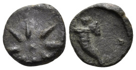 CIMMERIAN BOSPOROS. Pantikapaion. Circa 150-120 BC. Obol (Silver, 10 mm, 0.61 g, 12 h). Star of eight rays. Rev. ΠΑ Cornucopia. HGC 7, 105. MacDonald ...