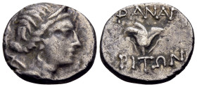 CIMMERIAN BOSPOROS. Phanagoreia. Time of Mithridates VI Eupator, circa 109-105 BC. Tetrobol (Silver, 14.5 mm, 2.05 g, 12 h). Head of Artemis to right,...