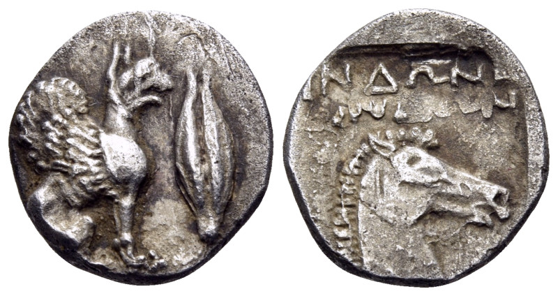 CIMMERIAN BOSPOROS. The Sindii. Circa 400 BC. Diobol (Silver, 14 mm, 1.24 g, 12 ...