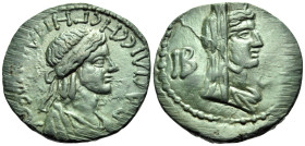 KINGS OF BOSPOROS. Gepaepyrus, AD 37/8-38/9. 12 units (Bronze, 22 mm, 6.60 g, 12 h). ΒΑCΙΛΙCCHC ΓΗΠΑΙΠΥΡΕΩC Draped and diademed bust of Gepaepyrus to ...