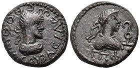 KINGS OF BOSPOROS. Thothorses, AD 285/6-308/9. (Bronze, 21 mm, 7.53 g, 11 h), dated on Bosporos Era ΓΠΦ (583) = 286/7. ΒACIΛЄⲰC ΘΟΘⲰΡCOY Diademed and ...