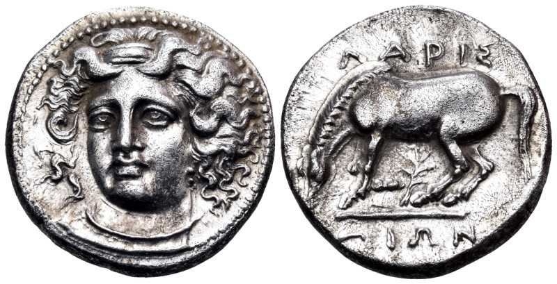 THESSALY. Larissa. Circa 365-356 BC. Drachm (Silver, 19 mm, 6.07 g, 12 h). Head ...