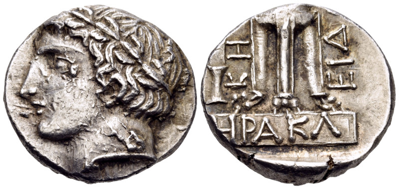 ILLYRIA. Damastion. Circa 365-300 BC. Stater (Silver, 24 mm, 13.41 g, 12 h). Lau...
