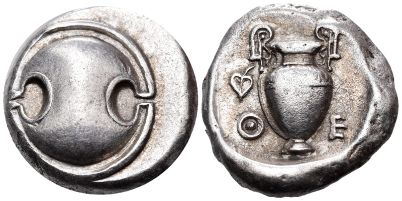 BOEOTIA. Thebes. Circa 425-400 BC. Stater (Silver, 22 mm, 12.01 g, 5 h). Boeotia...