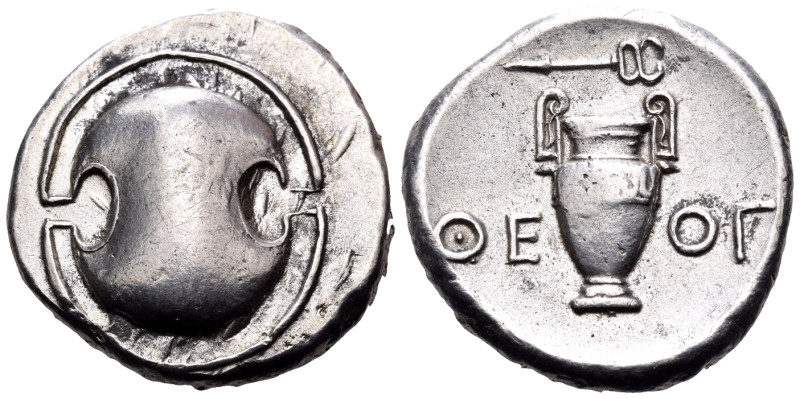 BOEOTIA. Thebes. Circa 395-338 BC. Stater (Silver, 22 mm, 12.24 g, 6 h), struck ...