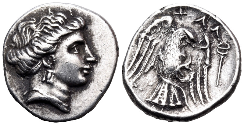 EUBOIA. Chalkis. Circa 290-273/1 BC. Drachm (Silver, 17.5 mm, 3.61 g, 10 h). Hea...