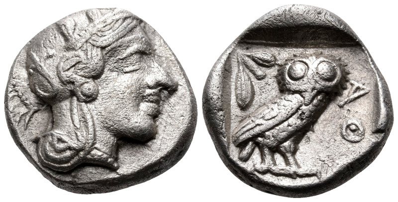 ATTICA. Athens. Circa 454-404 BC. Drachm (Silver, 15 mm, 4.17 g, 9 h). Head of A...