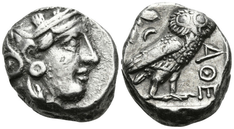 ATTICA. Athens. Circa 393-294 BC. Tetradrachm (Silver, 23 mm, 17.10 g, 8 h). Hea...