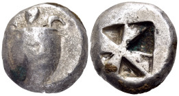 ISLANDS OFF ATTICA, Aegina. Circa 525-475 BC. Stater (Silver, 19.5 mm, 11.16 g). Sea turtle. Rev. Incuse square divided into five parts. HGC 6, 431. M...