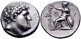 KINGS OF PERGAMON. Attalos I, 241-197 BC. Tetradrachm (Silver, 29 mm, 16.69 g, 11 h), Struck in the name and types of Philetairos, Pergamon. Laureate ...