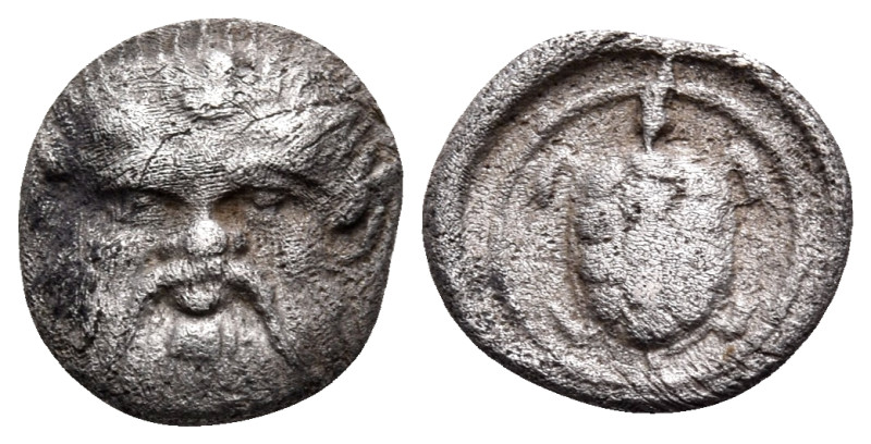 LESBOS. Methymna. Circa 450/40-406/379 BC. Obol (Silver, 7.5 mm, 0.35 g, 9 h). F...