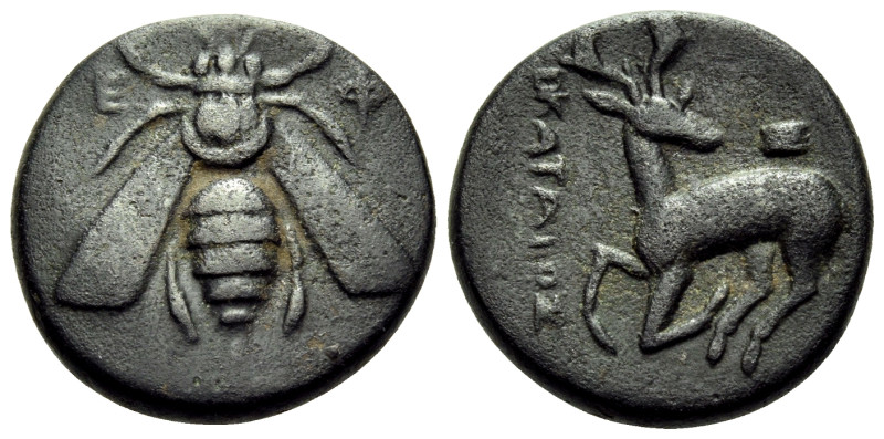 IONIA. Ephesos. Circa 390-320/00 BC. (Bronze, 15 mm, 3.14 g, 12 h), Hekataios ma...