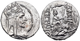 KINGS OF ARMENIA. Tigranes II ‘the Great’, 95-56 BC. Tetradrachm (Silver, 26 mm, 16.03 g, 1 h), Tigranocerta mint, Circa 80-68 BC. Diademed and draped...