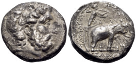 SELEUKID KINGS. Seleukos I Nikator, 312-281 BC. Tetradrachm (Silver, 24 mm, 14.77 g, 9 h), Seleukeia on the Tigris II, c. 296/5-281 BC. Laureate head ...