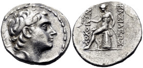 SELEUKID KINGS. Antiochos III ‘the Great’, 223-187 BC. Tetradrachm (Silver, 30 mm, 16.23 g, 12 h), Antioch on the Orontes, c. 204-197 BC. Diademed hea...
